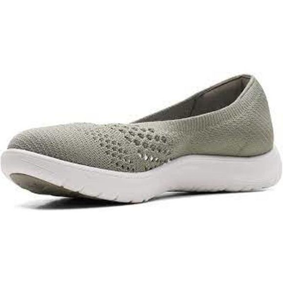 Clarks Cloudsteppers Adella Moon WOMENS Knit Slip-Ons SHOES-SNEAKERS  Olive - Picture 3 of 4